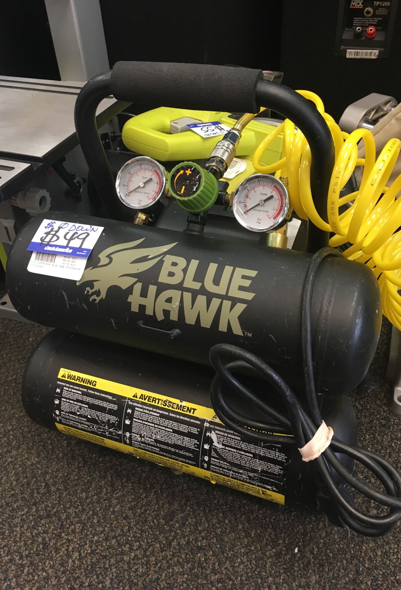 Blue hawk air compressor 2.0 gal Cash.America.pawn.Store 3o5.,225.4242