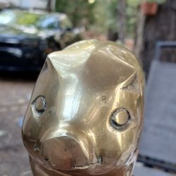 Vintage Brass Piggybank