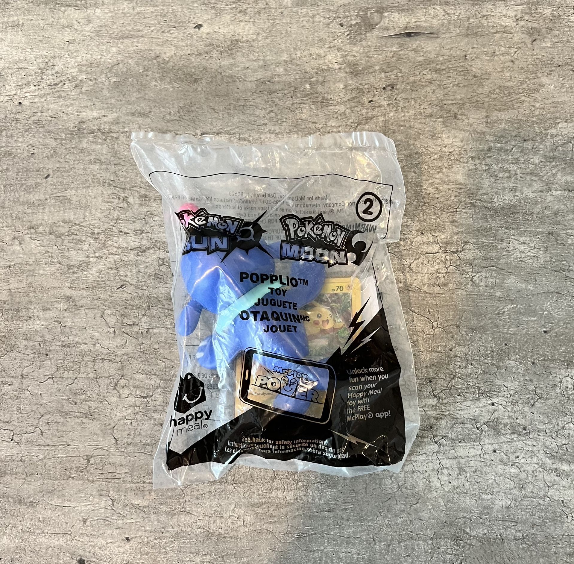 Pokémon Sun And Moon 2017 McDonald’s Happy Meal Toy 2 Popplio