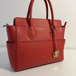 Roberto Cavalli Genuine Leather Red Bag