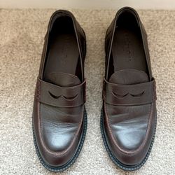Milano Genuine Leather Loafers (brown).  Women size 40 / US 9.5  