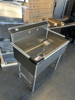 Commercial stainless steel sink 36” 