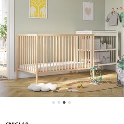 Sniglar Crib - Beech, Light Wood