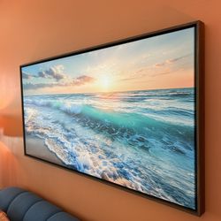 Framed Ocean Beach 🏝️ Wall Art