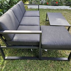Brand New Charcoal 5 Piece Outdoor Patio Furniture Set 
