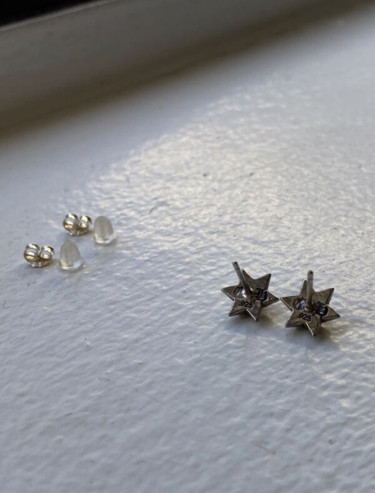 CHROME HEARTS .925 Silver, Six Point Star, Stud Earrings
