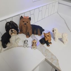Cute Dog COLLECTION All 7 Dogs Figurines  For $25