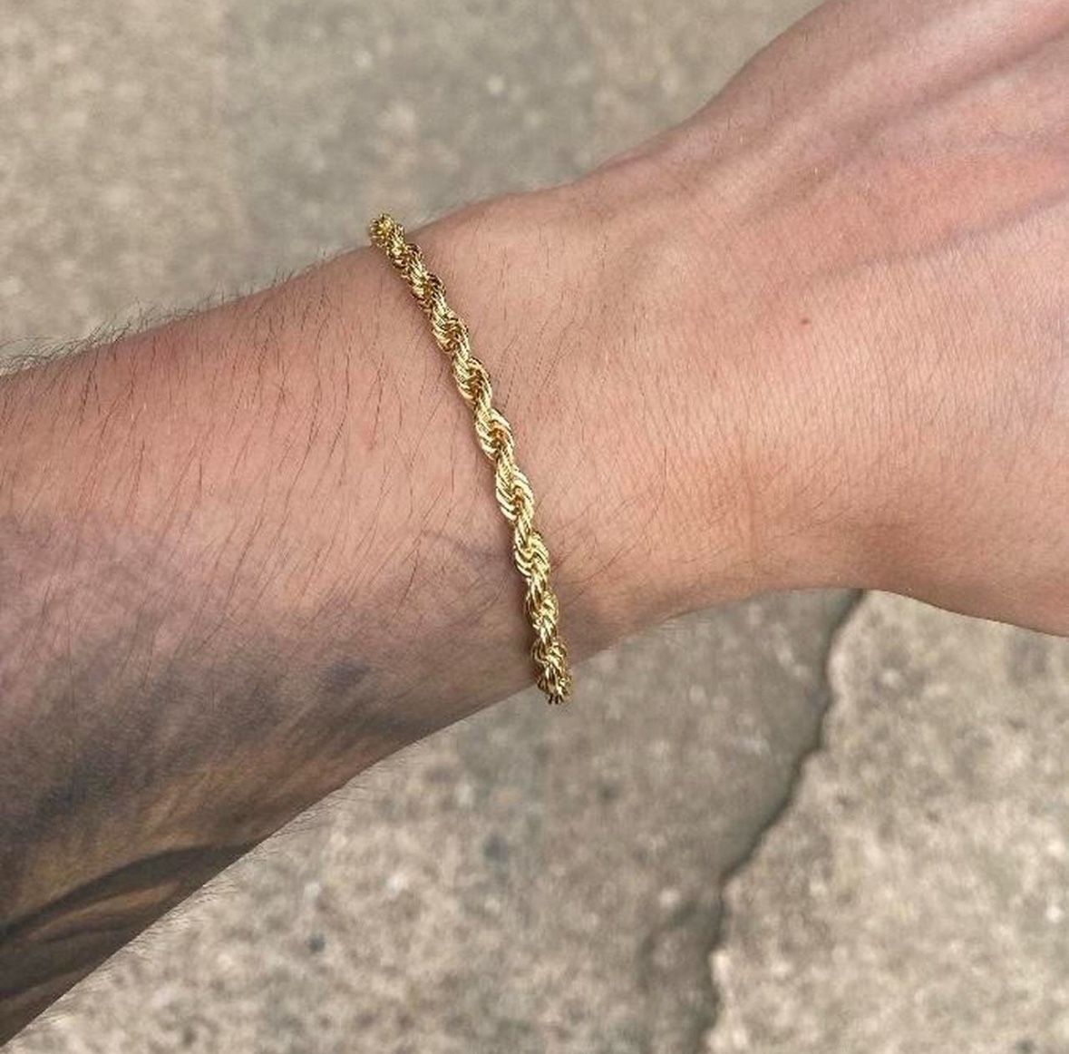 14k Gold Layered Rope Chain Braclet