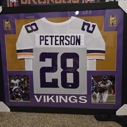 Viking Autographed #28 Adrian Peterson Jersey