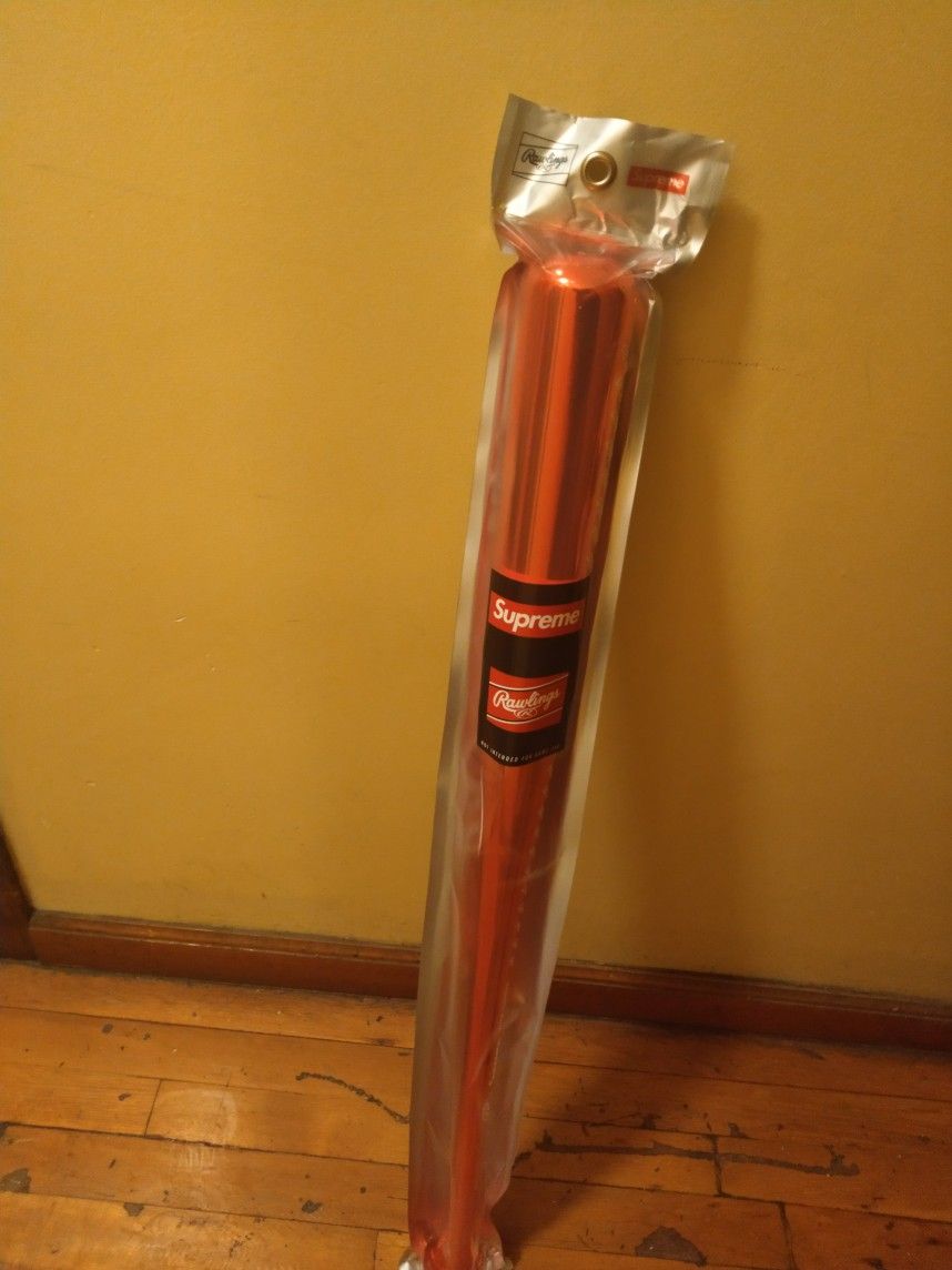 Supreme Rawlings Maple Chrome Baseball Bat.