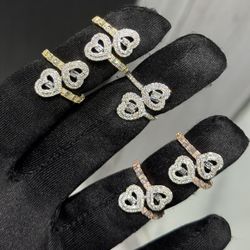 Baguette Heart Rings