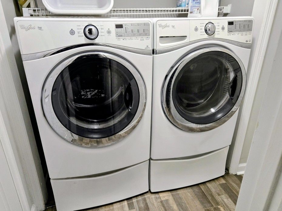 Whirlpool Duet Steam Washer and Dryer Set available for pickup 5/8/26