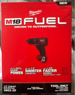 Milwaukee 1/2 impact dril/ driver 3602-20