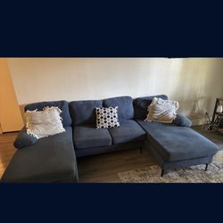 Beautiful Blue Sectional Sofa 