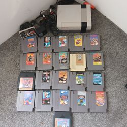 Original Nintendo NES with 21 Games