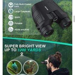 New 12x25 Compact Binoculars for Adults and Kids, Large Eyepiece Waterproof Binocular with Low Light Vision,High Powered Easy Focus Binoculars for Bir