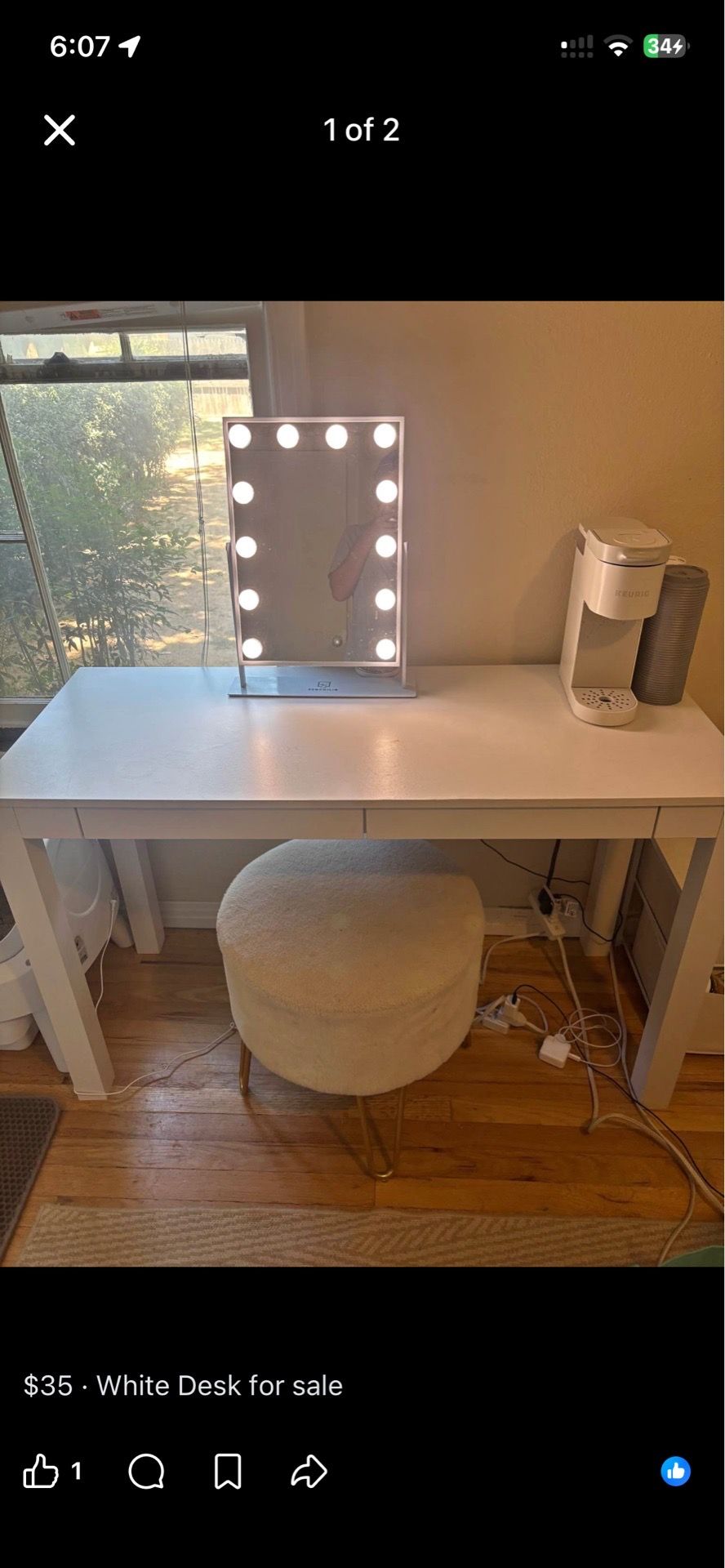 White desk