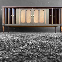Gorgeous MCM Solid Wood Zenith Stereo Console