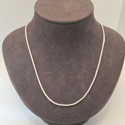 925 Sterling Silver Rope Chain Necklace 30in 7.8g Thin Lightweight Lobster