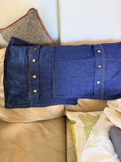 20”x30” Jeans Pillow Covers With Gold Button Beautiful Set