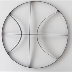 Pottery Barn 42’ Metal Basketball Wall Art - 100%  Iron 