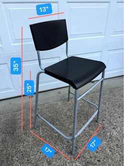 Black-backed high bar stools