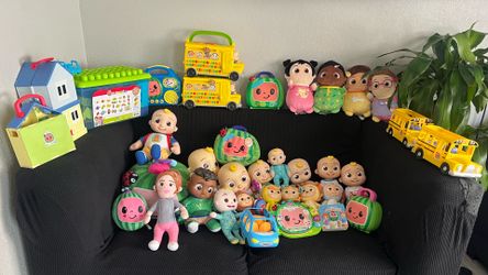 Large set of official Cocomelon toys