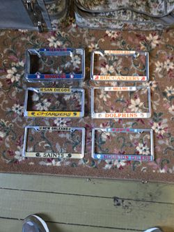 Vintage NFL License Plate Frames