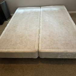 2 Newer XL 9” twin size ( California king ) boxspring $40 each, heavy duty metal bed frame, $50