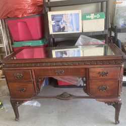 Antique MirroredTop desk 