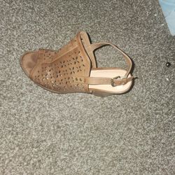 Pair Of Brown Wedge Heels Used