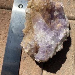 Raw amethyst cluster crystal geode , healing crystal,