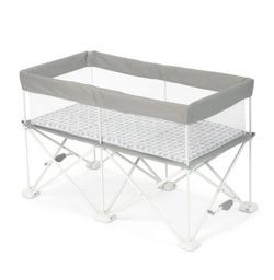 Baby Bassinet Portable Foldable Crib Cradle Infant Nursery Playpen Compact Furniture Travel, Gray color (BRAND NEW IN BOX) 