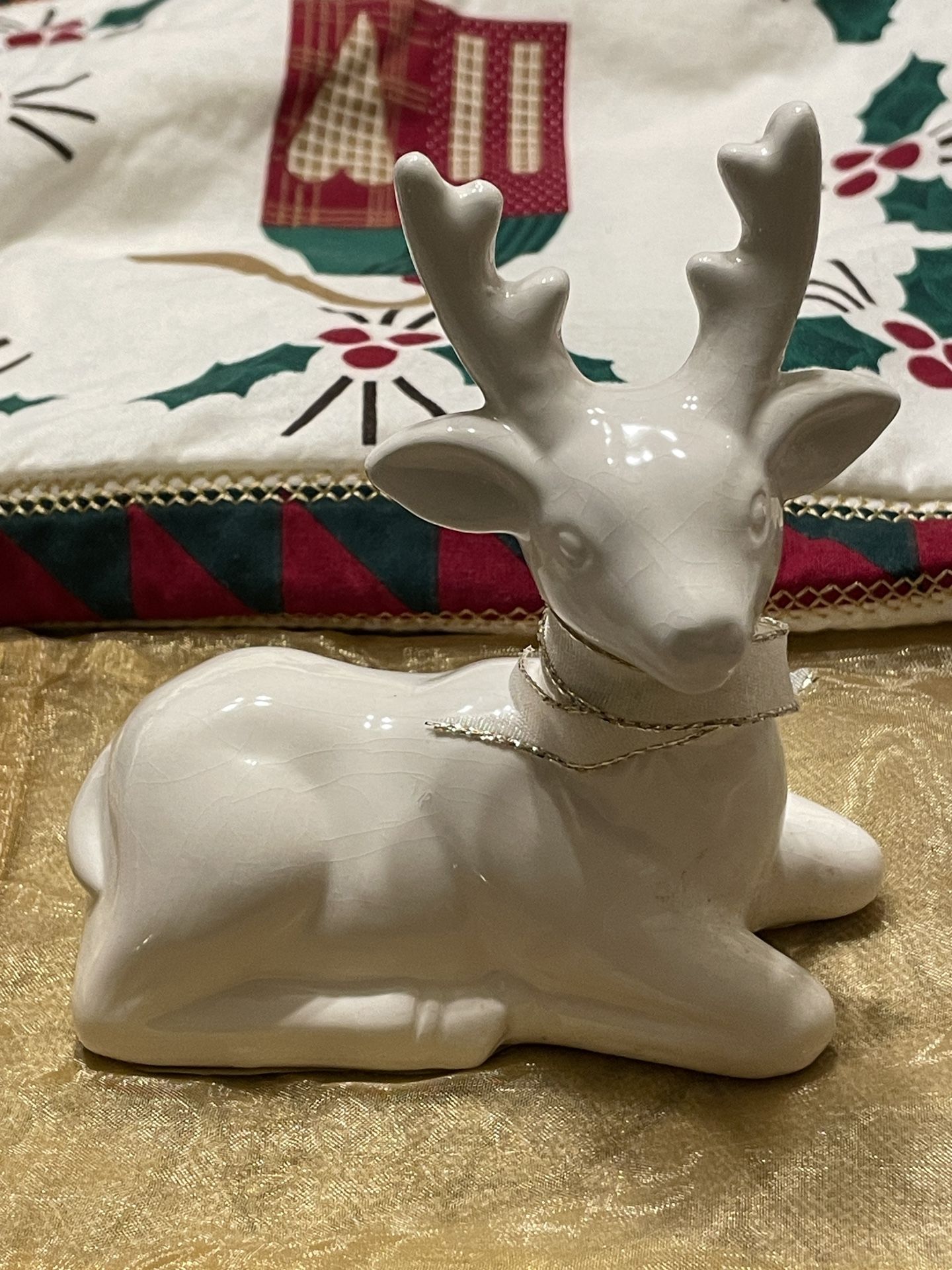 Porcelain Deer - Small, Decorative, Set Of 8, Great Condition