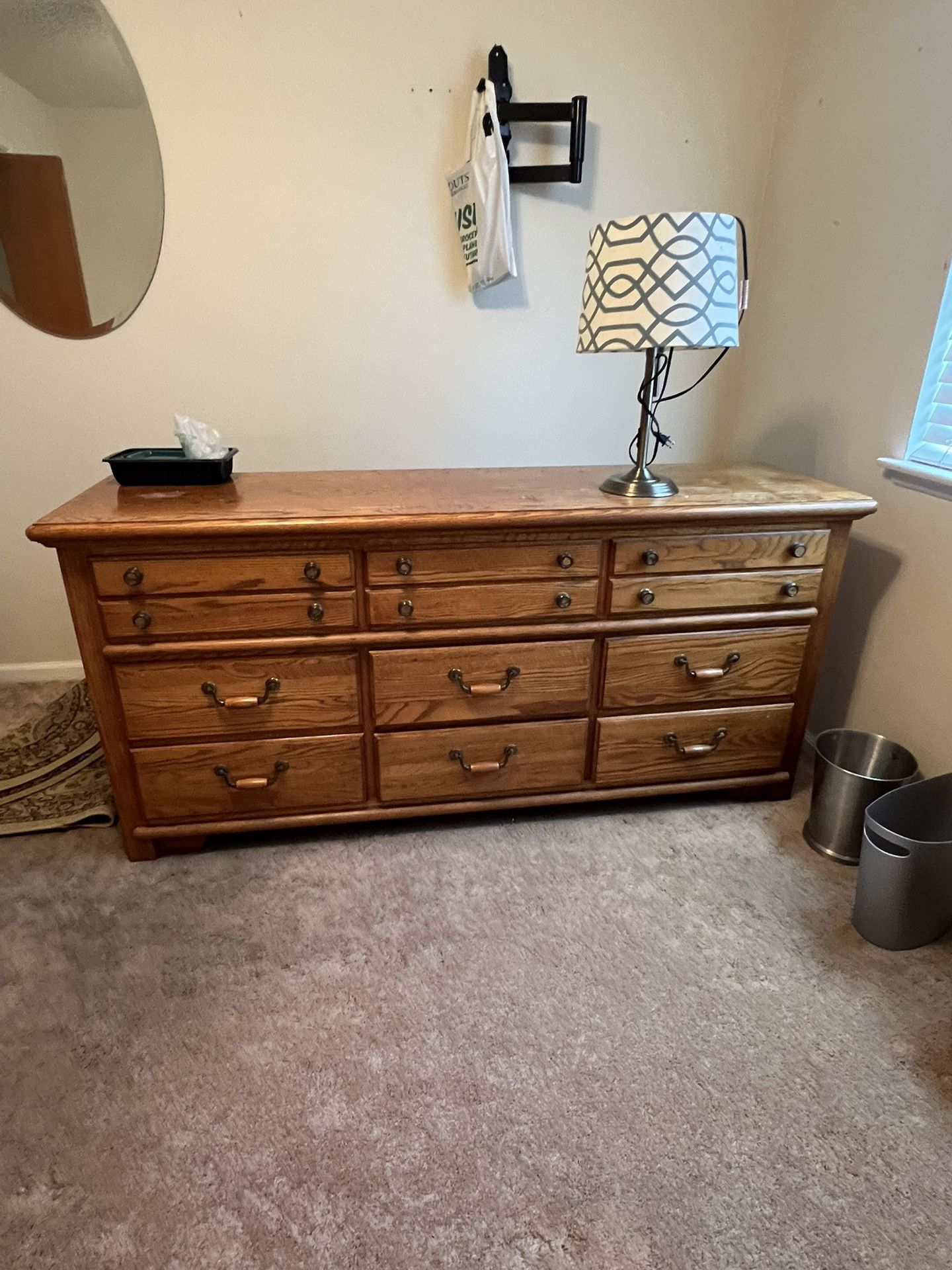 Free - Ethan Allen Oak Dresser-ON HOLD FOR SOMEONE UNTIL FRIDAY NOON