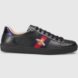 Black Leather Gucci Trainers