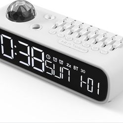 New-White Noise Sleep Sound Machine 8 Nature Sounds Bluetooth Speaker Aurora Star Moon Galaxy Projector Timer Sleep Aid Sound Machine for Kid Adult Sl