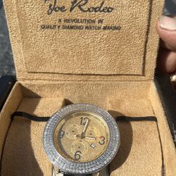 Joe Rodeo Diamond Watch Big 3 Row Bezel 