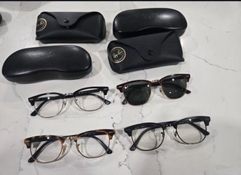 4 Authentic Ray-Ban Frames w/ Cases – Prescription Lenses – Read Description