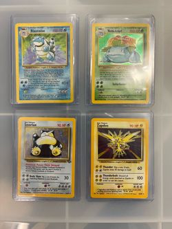 Pokemon Cards Blastoise Venusaur Snorlax Zapdos Holographic