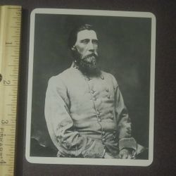 Civil War John Bell Hood Texas Brigade Confederates General Knowledge Card Vintage Collectible Black White Photo