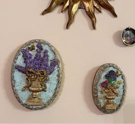 Handmade wall plaques set of 2