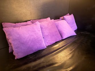 Set of Dark Purple Throw Pillows