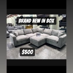 Brand New Sectional Sofa / Colors Available Black Grey Ivory 