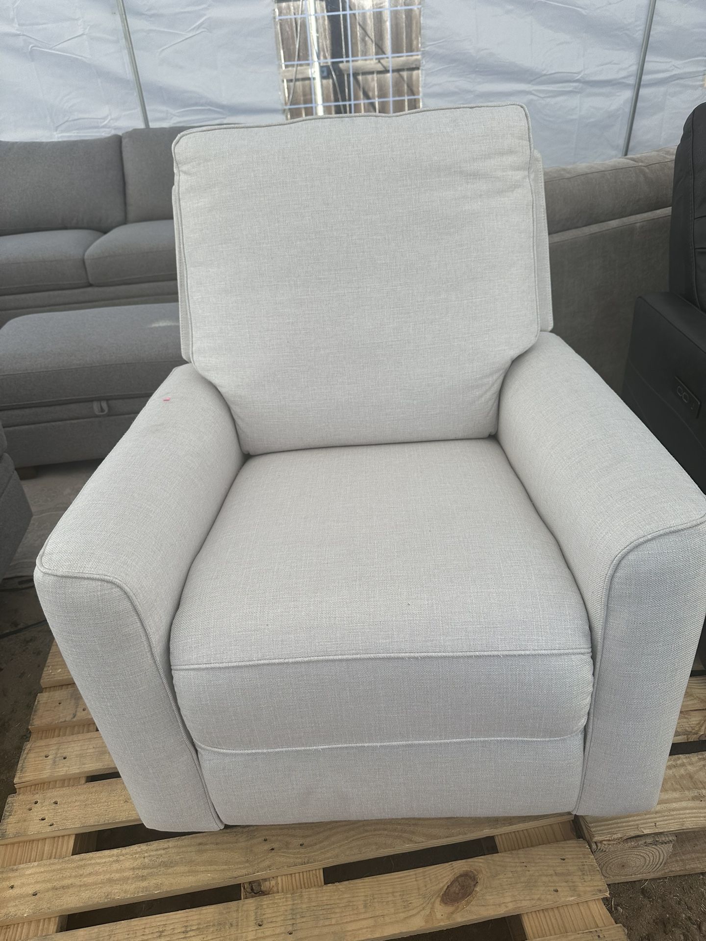 Fabric glider recliner $275