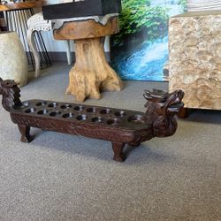 Teak Dragon mancala Decor