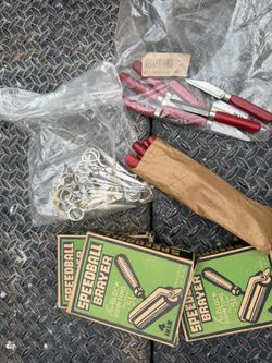 Vintage Speedball Printmaking & Craft Lot – Brayers, Carving Knives, Scissors