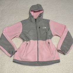The North Face Women Gray Pink Denali Fleece Jacket