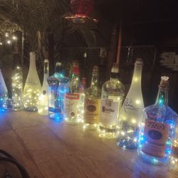 Lighted Liquor Bottles 