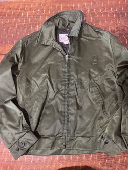 Vintage Industrial Olive Green Golden Fleece Jacket